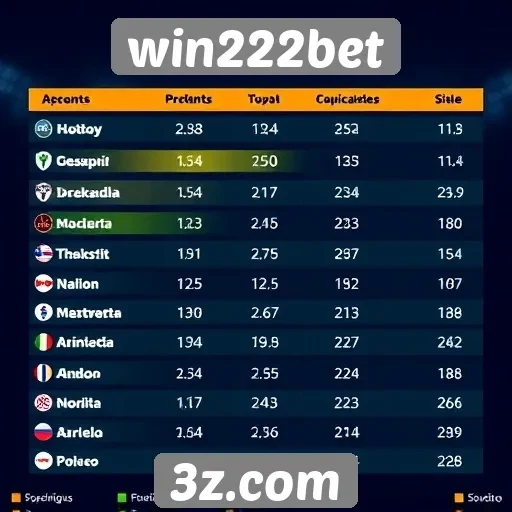Estatísticas sobre os jogos disponíveis no win222bet